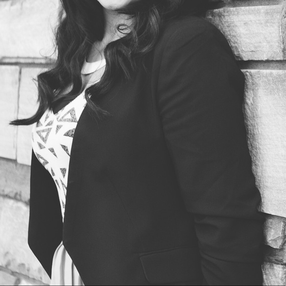 2010s Black Blazer 3/4 Sleeve - Picture 14 of 14